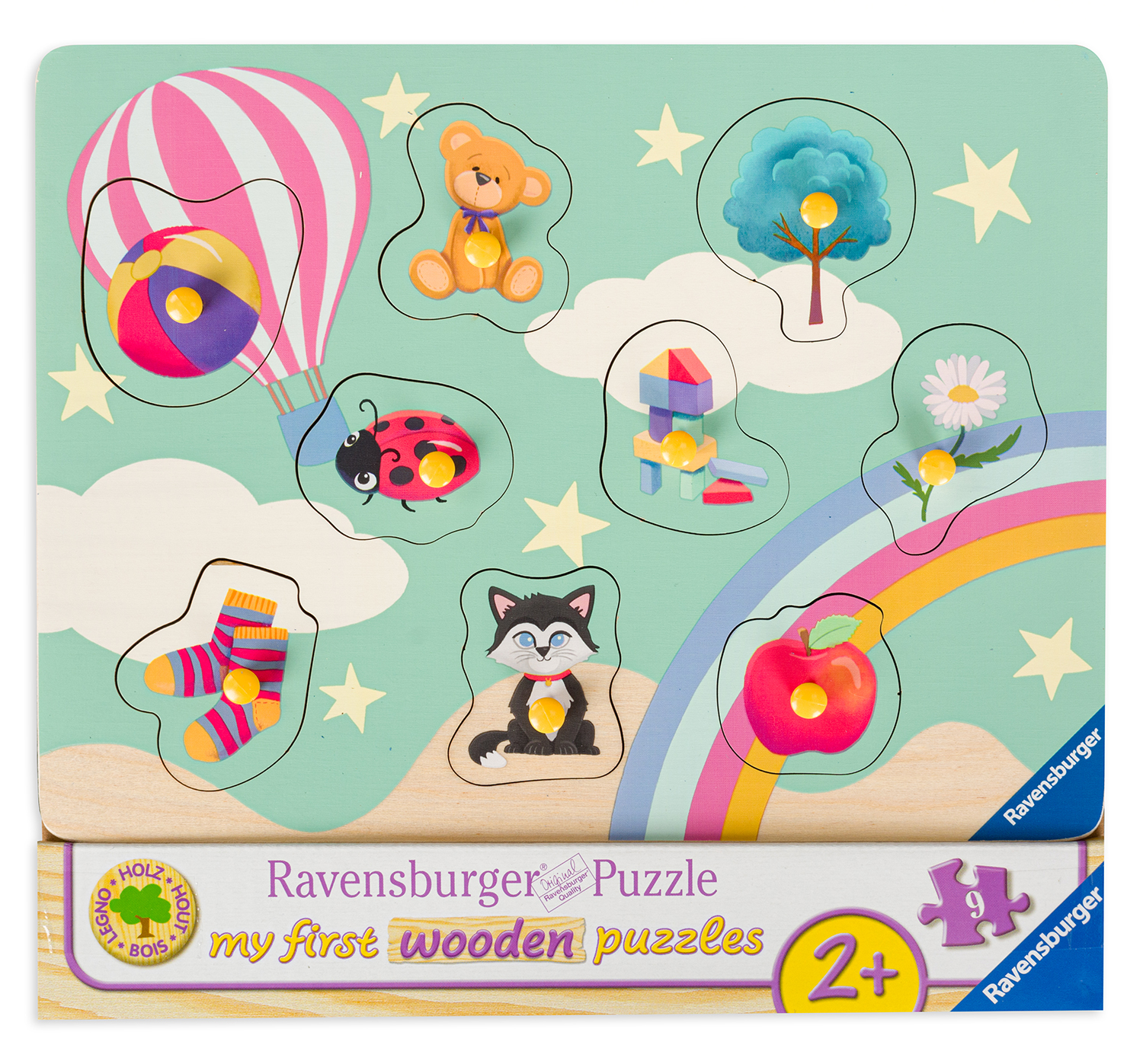 Дървен пъзел Ravensburger от 10 части - Моят първи пъзел