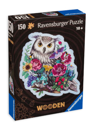 Дървен пъзел Ravensburger от 150 части - Мистериозната сова