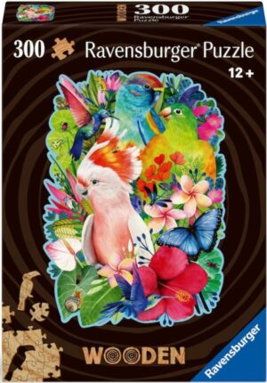 Дървен пъзел Ravensburger от 300 части - Красиви птици