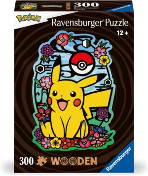 Дървен пъзел Ravensburger от 300 части - Pokémon: Пикачу