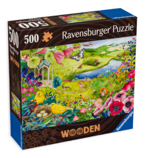 Дървен пъзел Ravensburger от 500 части - Дива градина