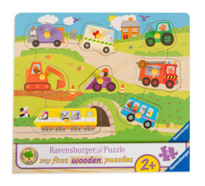 Дървен пъзел Ravensburger от 8 части - Превозни средства