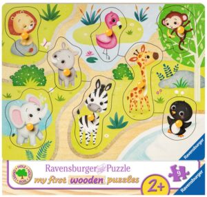 Дървен пъзел Ravensburger от 8 части - Зоопарк