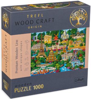 Дървен пъзел Trefl от 1000 части - Френски забележителности