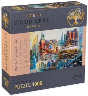 Дървен пъзел Trefl от 1000 части - Нюйоркски колаж