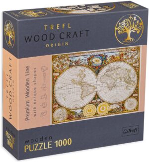 Дървен пъзел Trefl от 1000 части - Старинна карта