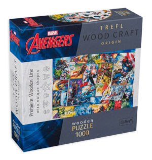Дървен пъзел Trefl от 1000 части - Вселената на Марвел