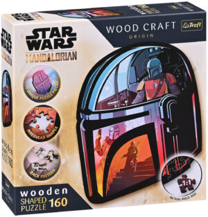 Дървен пъзел Trefl от 160 части - Мандалорианецът