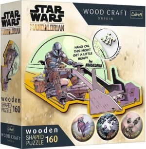 Дървен пъзел Trefl от 160 части - Мандалорианецът - съюз