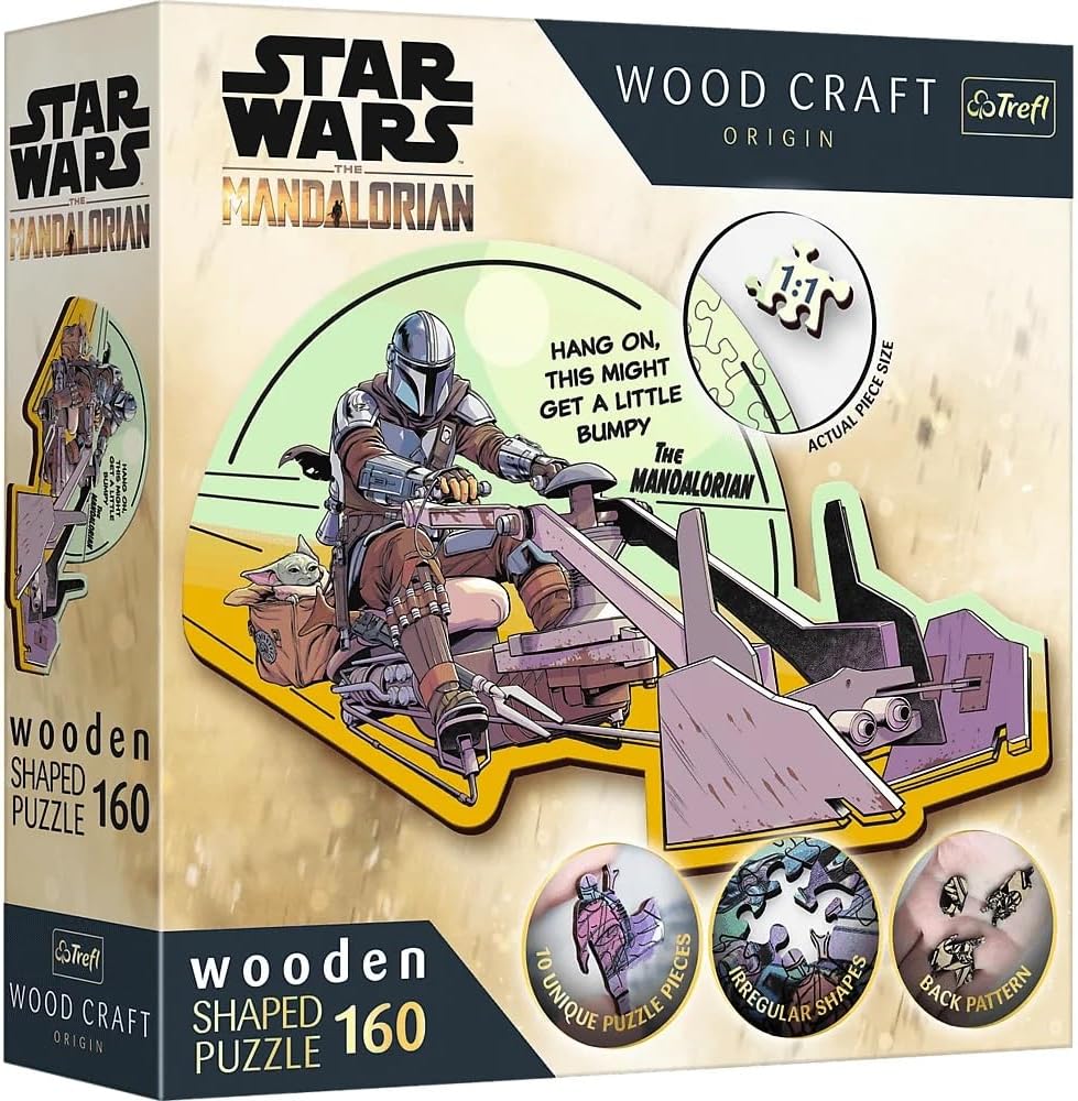 Дървен пъзел Trefl от 160 части - Мандалорианецът - съюз