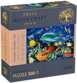 Дървен пъзел Trefl от 500+1 части - Подводен свят