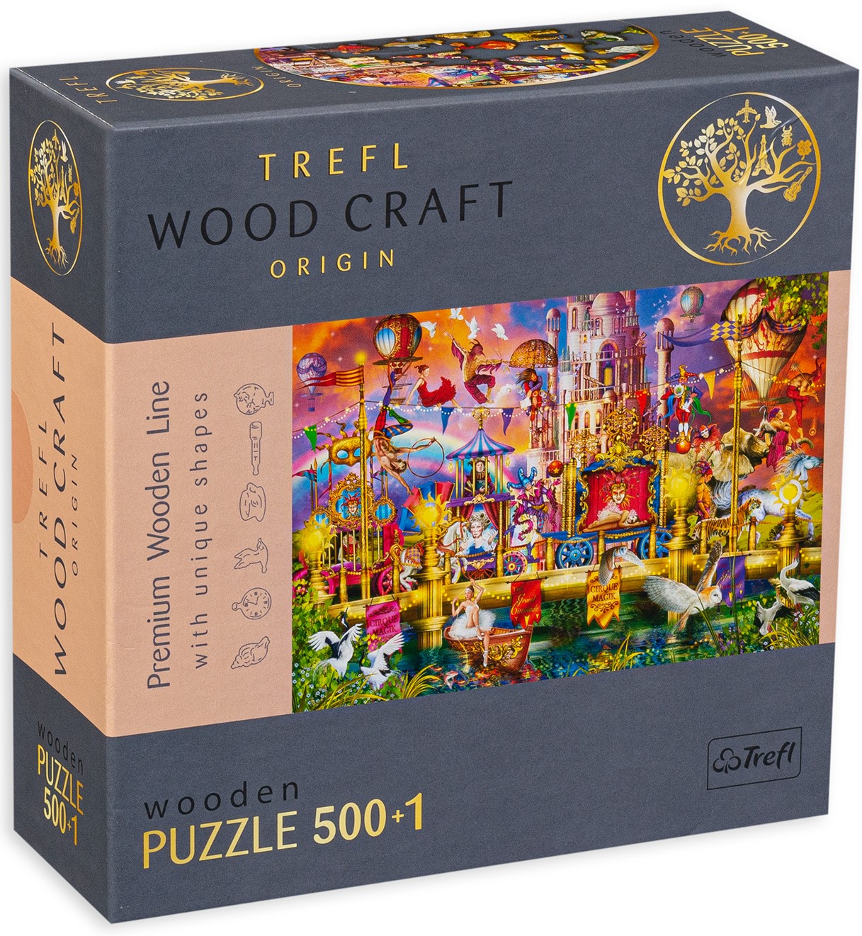 Дървен пъзел Trefl от 500+1 части - Вълшебен свят