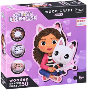 Дървен пъзел Trefl от 50 части - Габи и нейната Кити