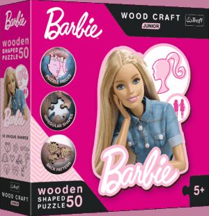 Дървен пъзел Trefl от 50 части - Красива Барби