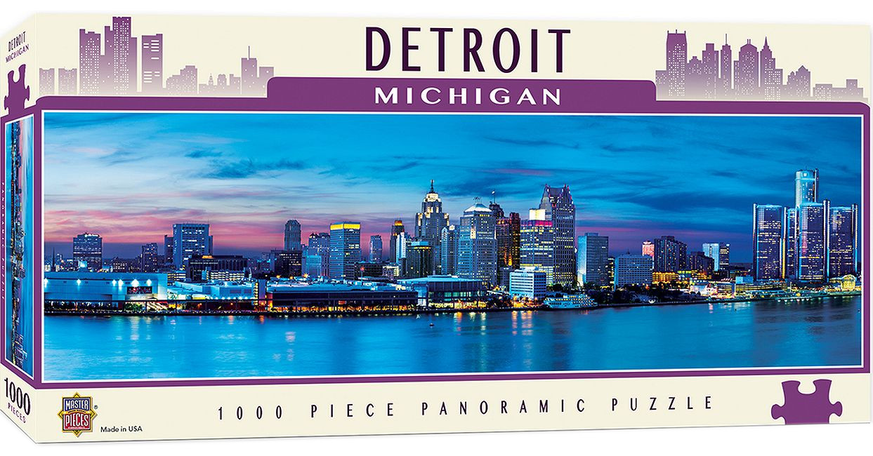 Панорамен пъзел Master Pieces от 1000 части - Детройт, Мичиган
