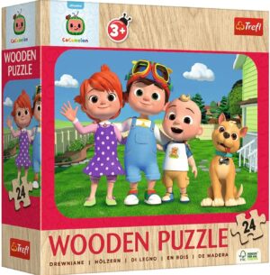 Детски дървен пъзел Trefl от 24 части - Кокомелон