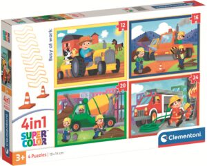 Детски пъзел Clementoni 4 в 1 - На работа