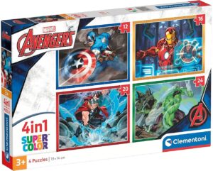 Детски пъзел Clementoni 4 в 1 - Отмъстителите