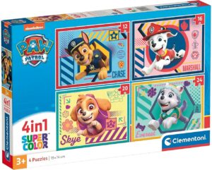 Детски пъзел Clementoni 4 в 1 - Пес патрул