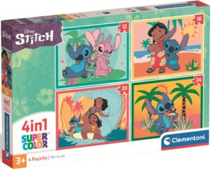 Детски пъзел Clementoni 4 в 1 - Стич