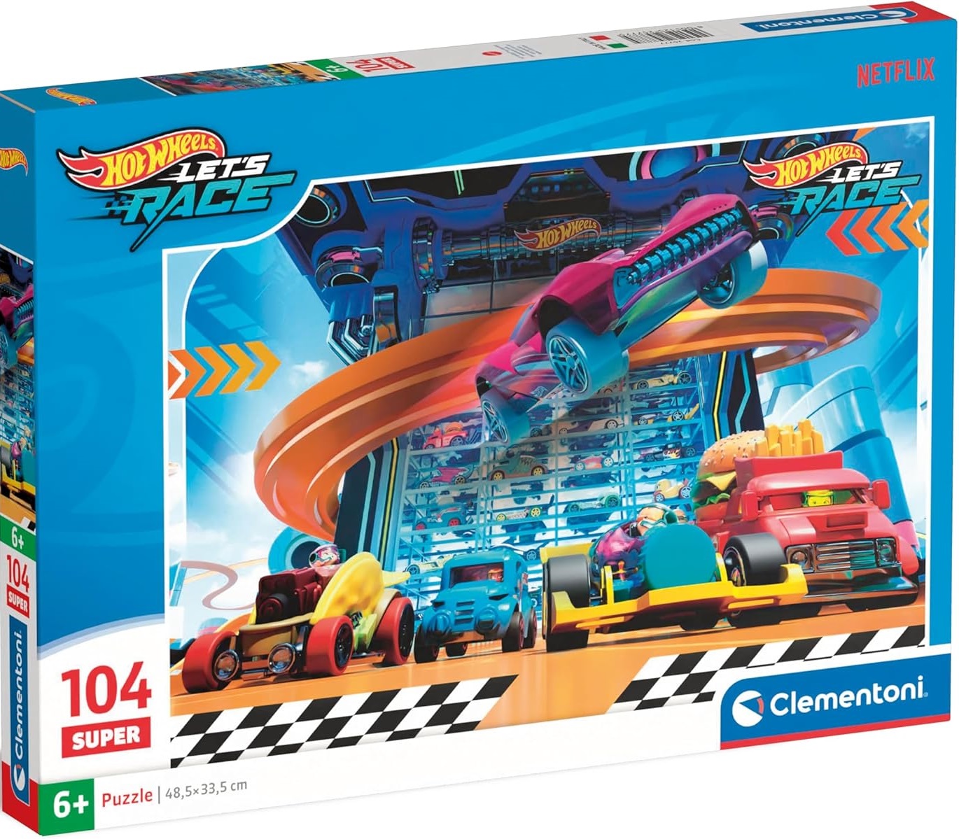 Детски пъзел Clementoni от 104 части - Hot Wheels (вариант 3)