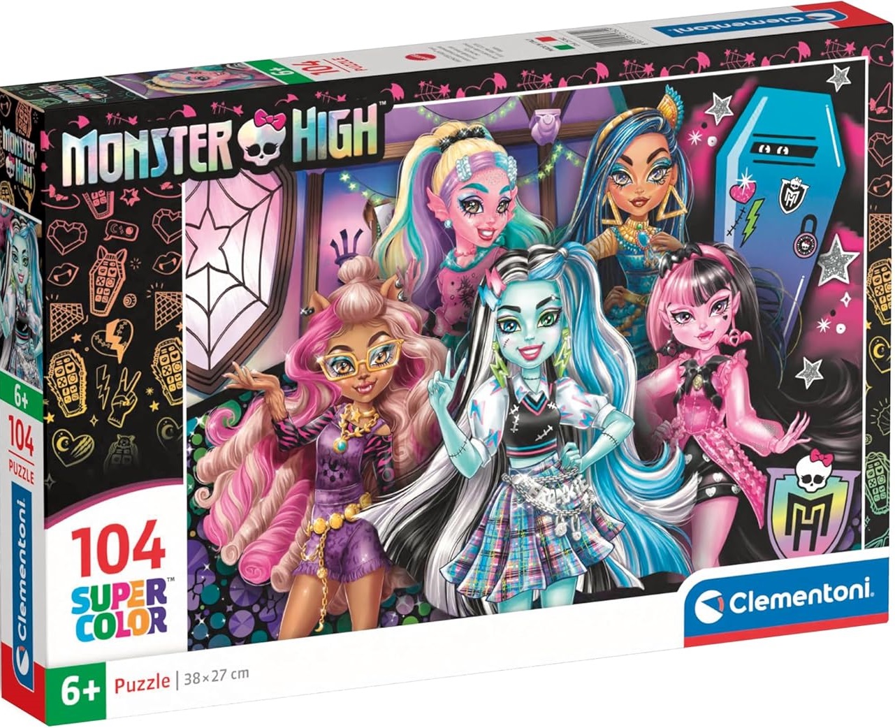 Детски пъзел Clementoni от 104 части - Монстър Хай (вариант 1)