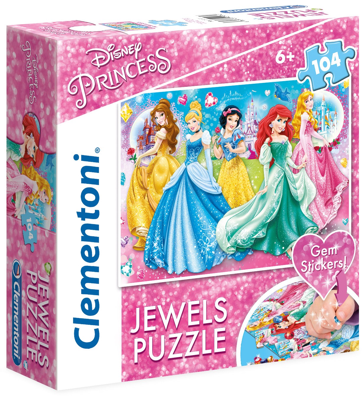 Детски пъзел Clementoni от 104 части - Принцесите на Дисни
