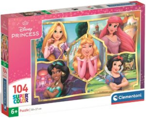 Детски пъзел Clementoni от 104 части - Принцесите на Дисни 2