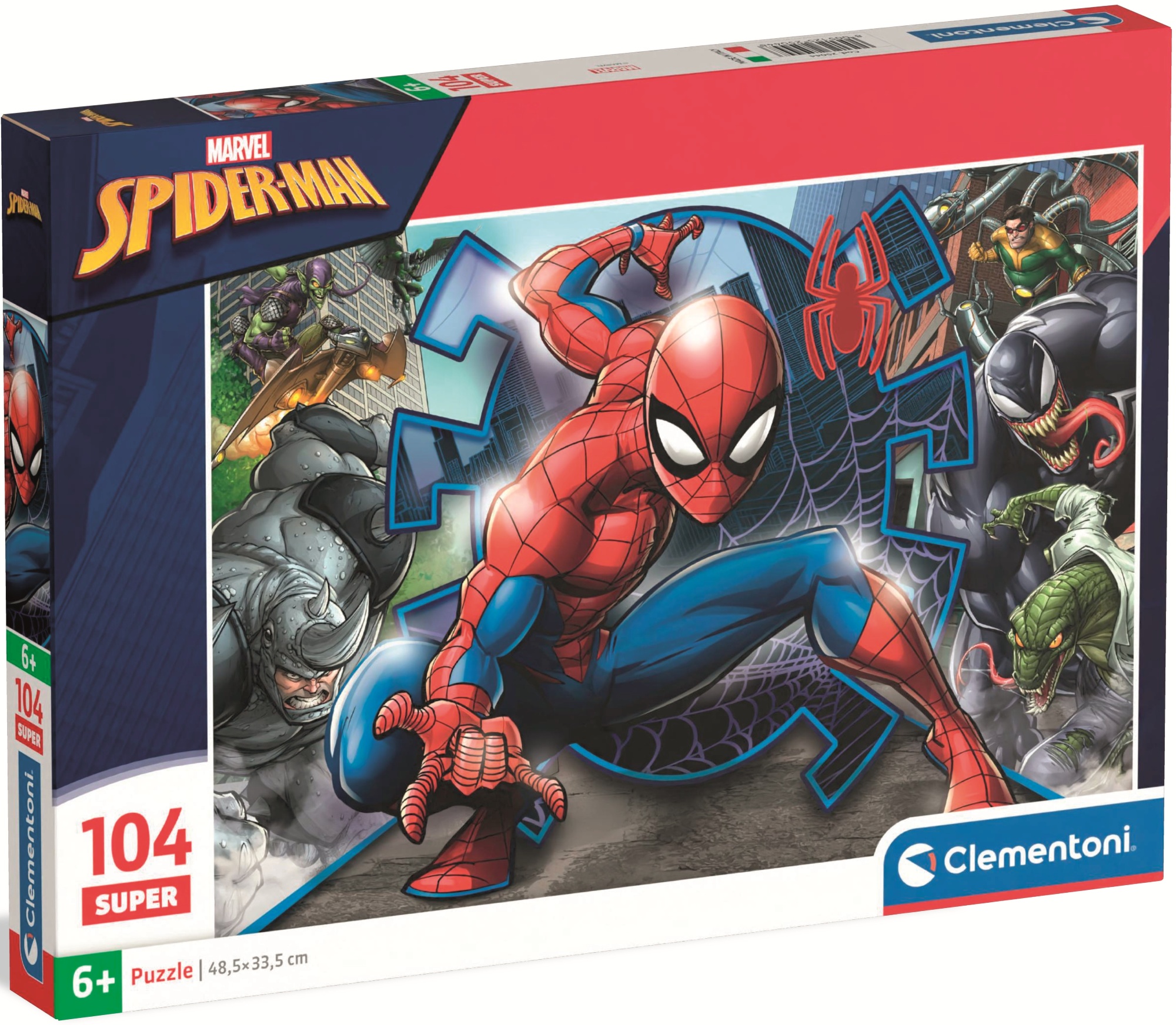 Детски пъзел Clementoni от 104 части - Спайдър-Мен в действие
