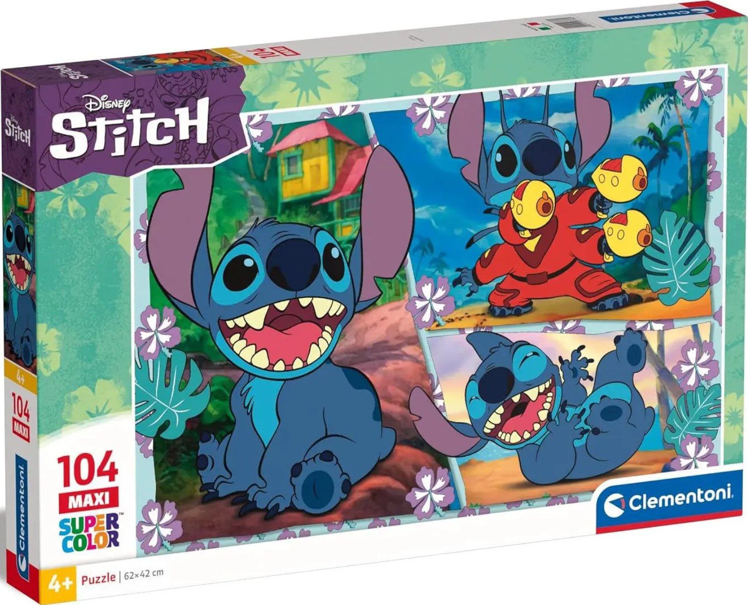 Детски пъзел Clementoni от 104 части - Стич (вариант 1)