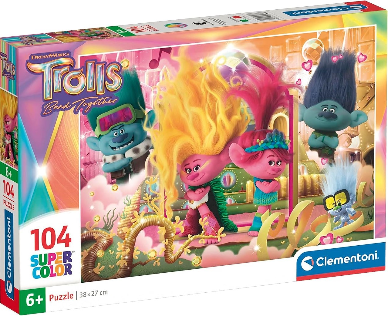 Детски пъзел Clementoni от 104 части - Тролчетата 3