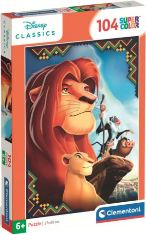 Детски пъзел Clementoni от 104 части - Цар Лъв