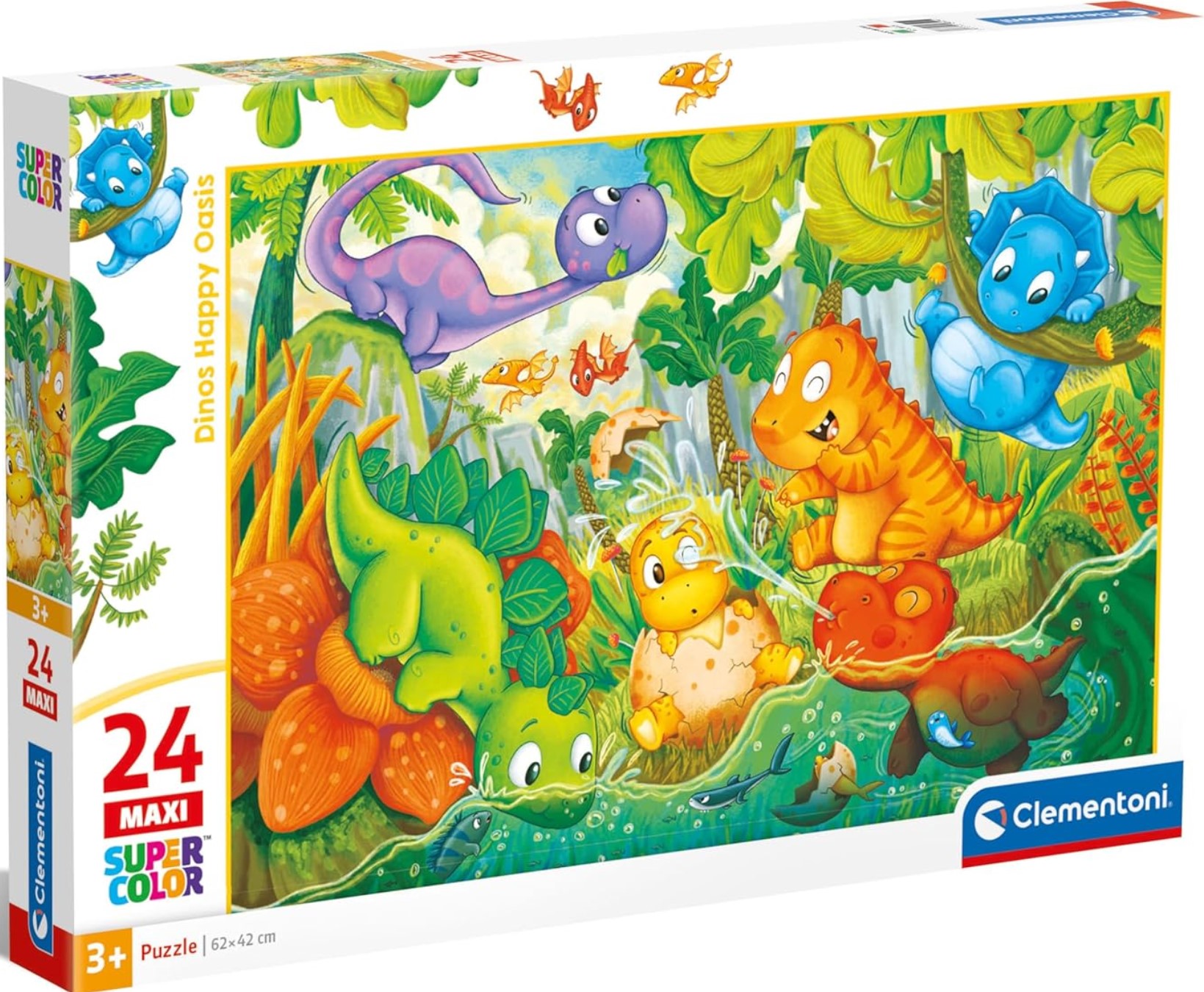 Детски пъзел Clementoni от 24 части - Щастливият оазис на динозаврите