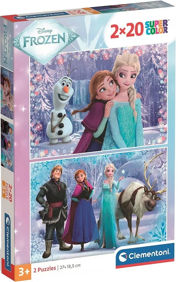 Детски пъзел Clementoni от 2 х 20 части - Замръзналото кралство