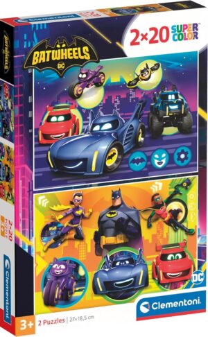 Детски пъзел Clementoni от 2 x 20 части - Batwheels