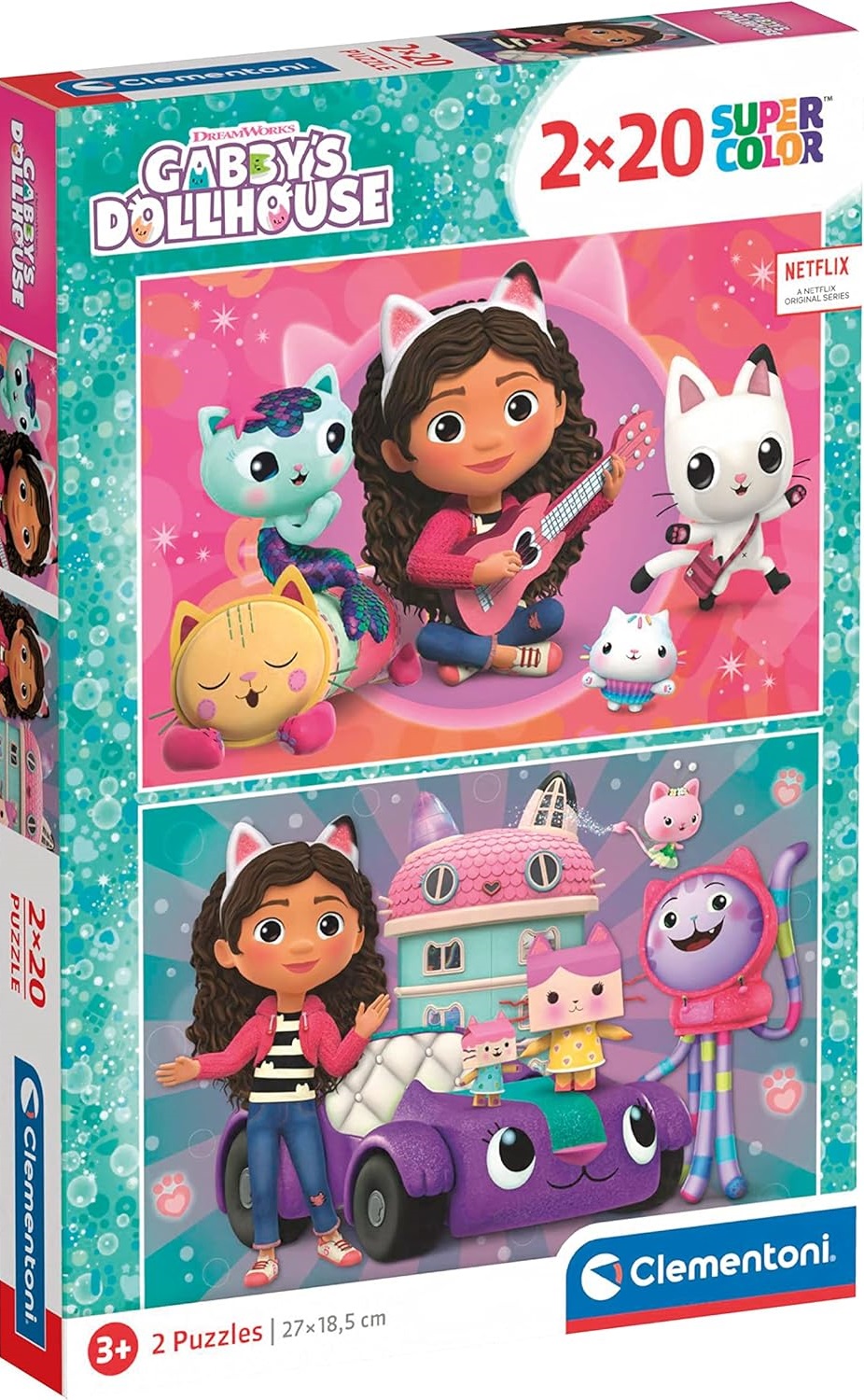 Детски пъзел Clementoni от 2 x 20 части -  Къщата за кукли на Габи
