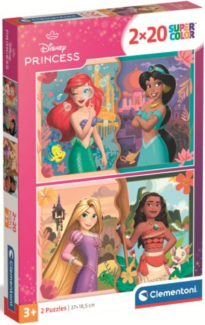 Детски пъзел Clementoni от 2 x 20 части - Принцесите на Дисни