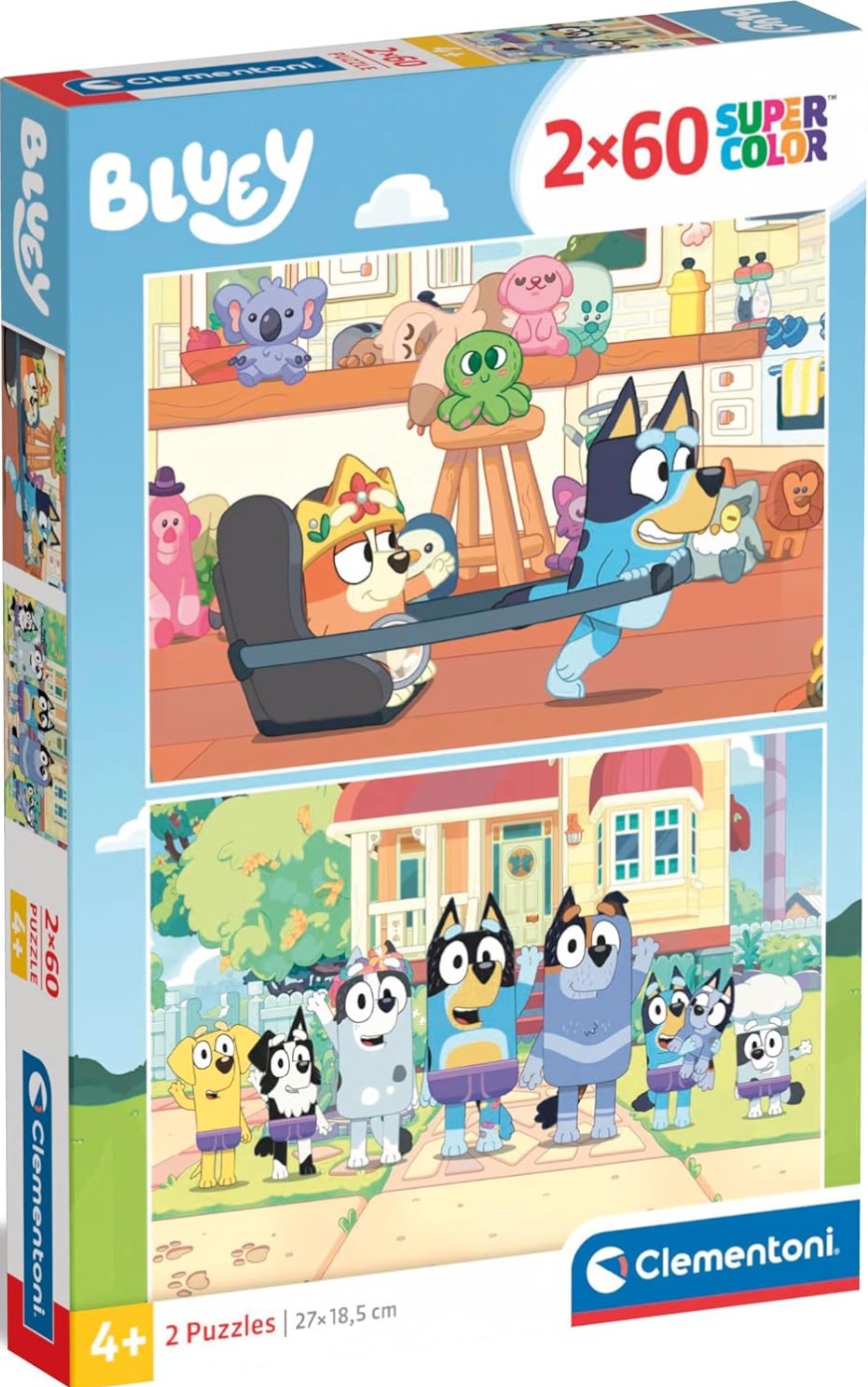 Детски пъзел Clementoni от 2 x 60 части - Блуи