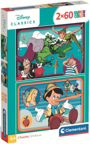 Детски пъзел Clementoni от 2 x 60 части - Дисни герои