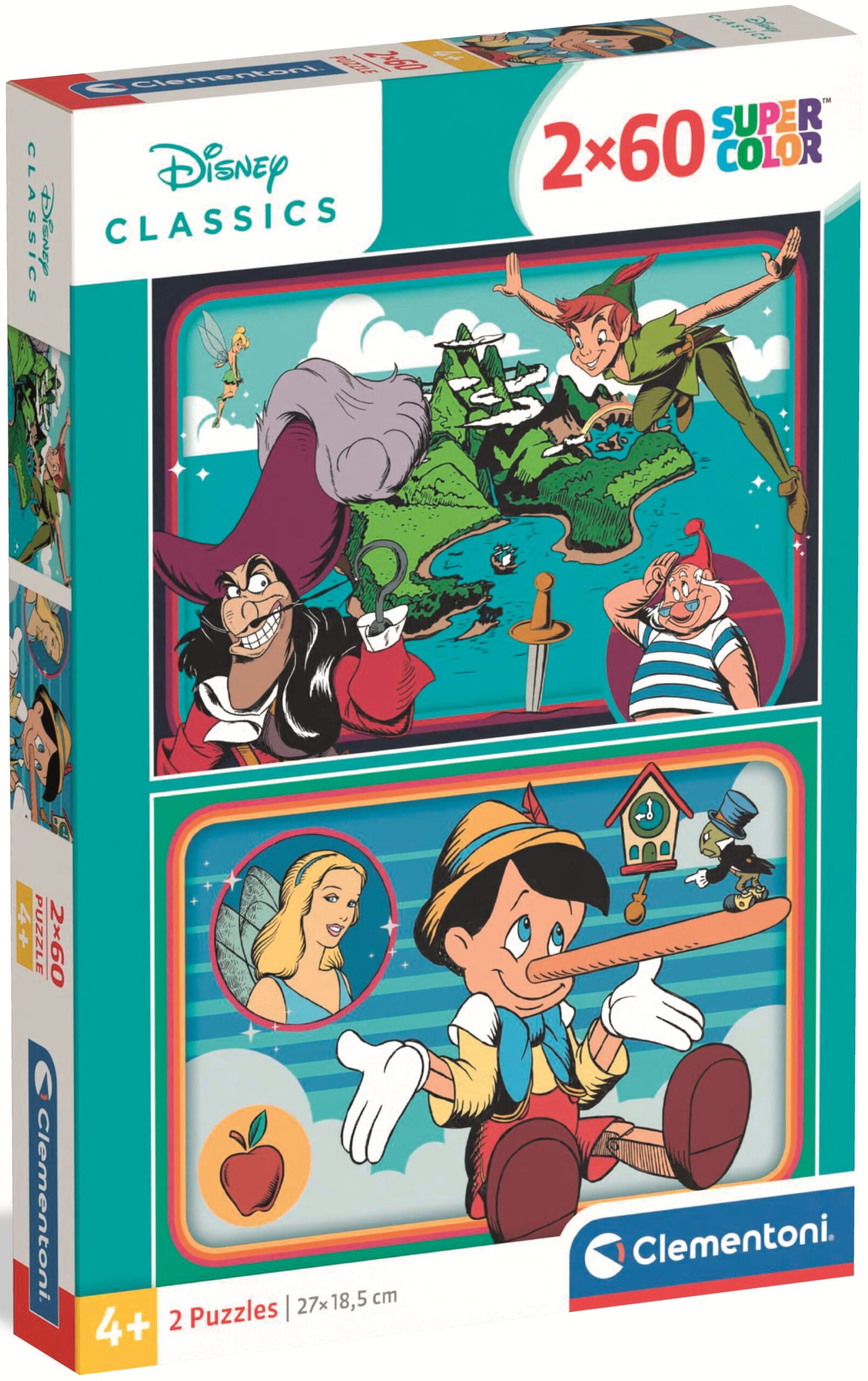 Детски пъзел Clementoni от 2 x 60 части - Дисни герои