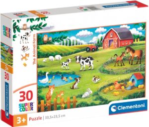 Детски пъзел Clementoni от 30 части - Ферма за животни