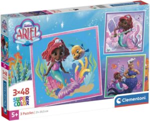 Детски пъзел Clementoni от 3 x 48 части - Ариел