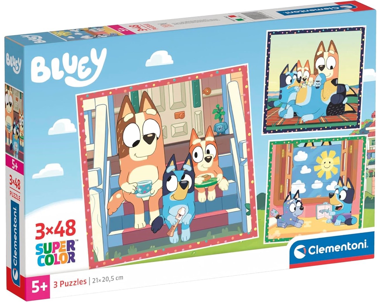 Детски пъзел Clementoni от 3 x 48 части - Блуи