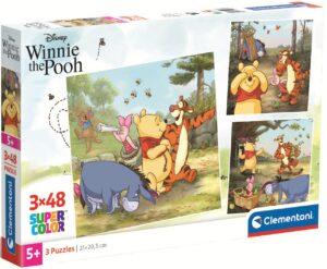 Детски пъзел Clementoni от 3 x 48 части - Мечо Пух