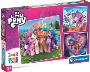 Детски пъзел Clementoni от 3 x 48 части - Моето малко пони