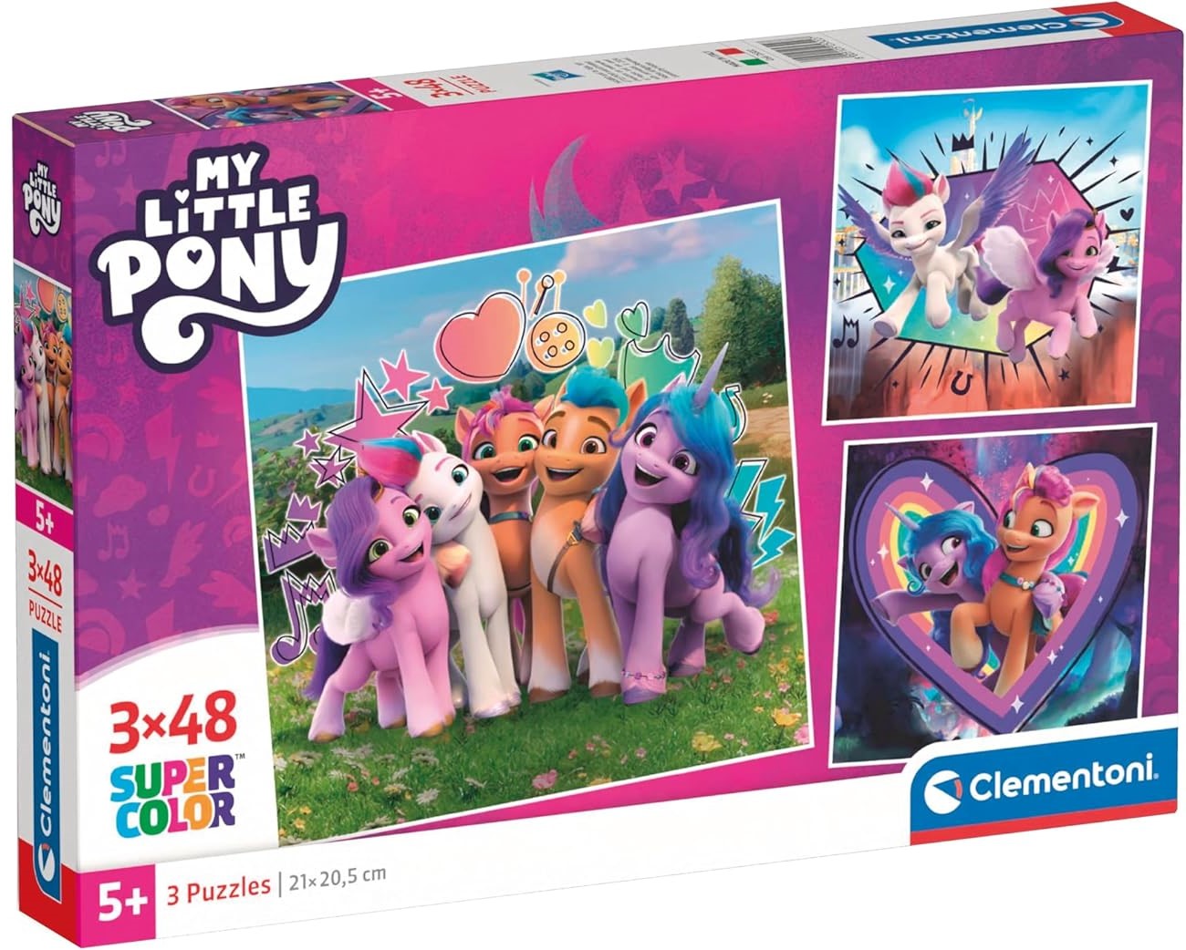Детски пъзел Clementoni от 3 x 48 части - Моето малко пони