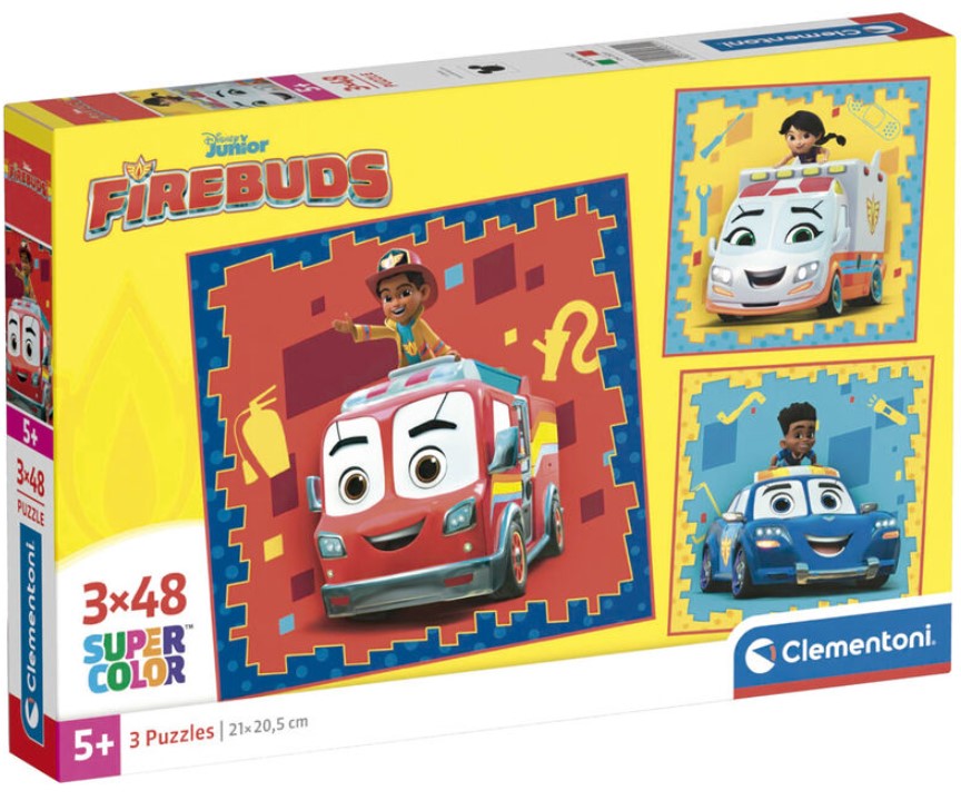 Детски пъзел Clementoni от 3 x 48 части - Firebuds