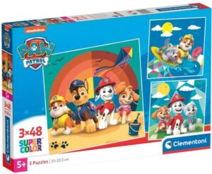 Детски пъзел Clementoni от 3 x 48 части - Пес патрул (вариант 1)