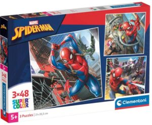 Детски пъзел Clementoni от 3 x 48 части - Спайдърмен