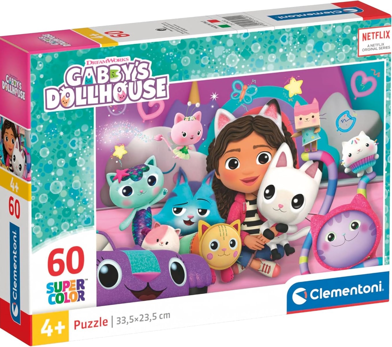 Детски пъзел Clementoni от 60 части - Къщата за кукли на Габи (вариант1)